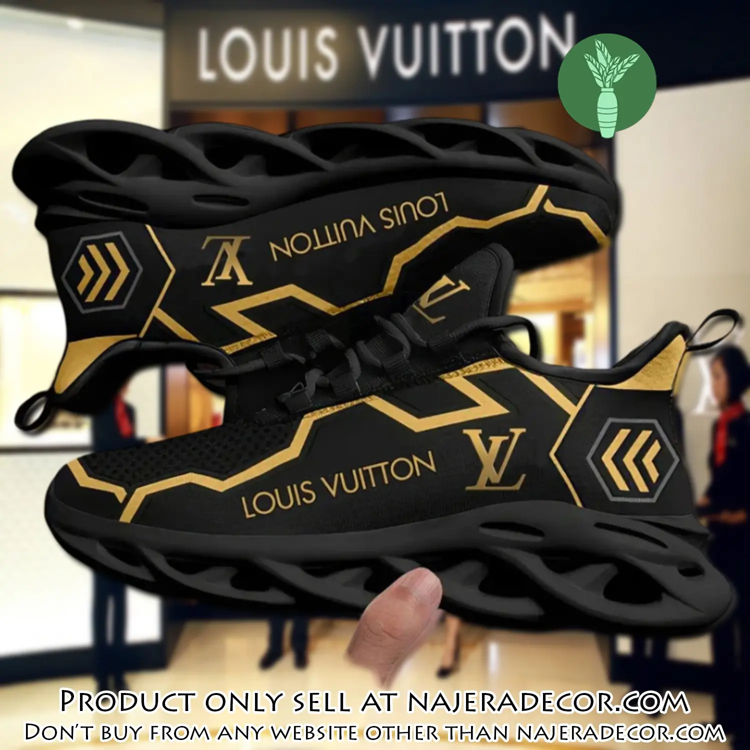 Louis vuitton yellow logo black max soul shoes luxury brand gifts for men women njr2654345